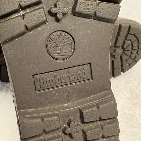 Timberland‎ Field Boots Kids 3.5 Brown Leather Hiking Winter Lace Up Lug Sole - Picture 10 of 14